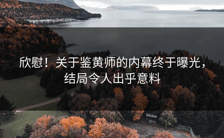 欣慰！关于鉴黄师的内幕终于曝光，结局令人出乎意料