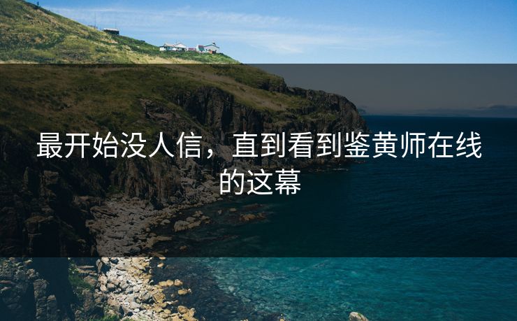 最开始没人信，直到看到鉴黄师在线的这幕