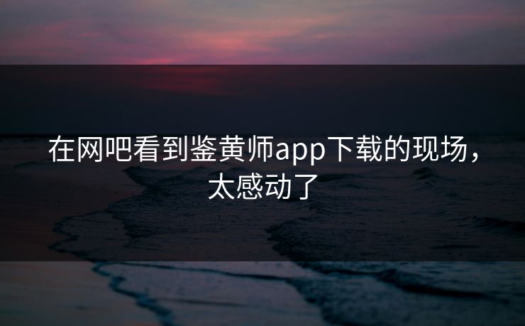 在网吧看到鉴黄师app下载的现场，太感动了
