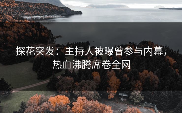 探花突发：主持人被曝曾参与内幕，热血沸腾席卷全网